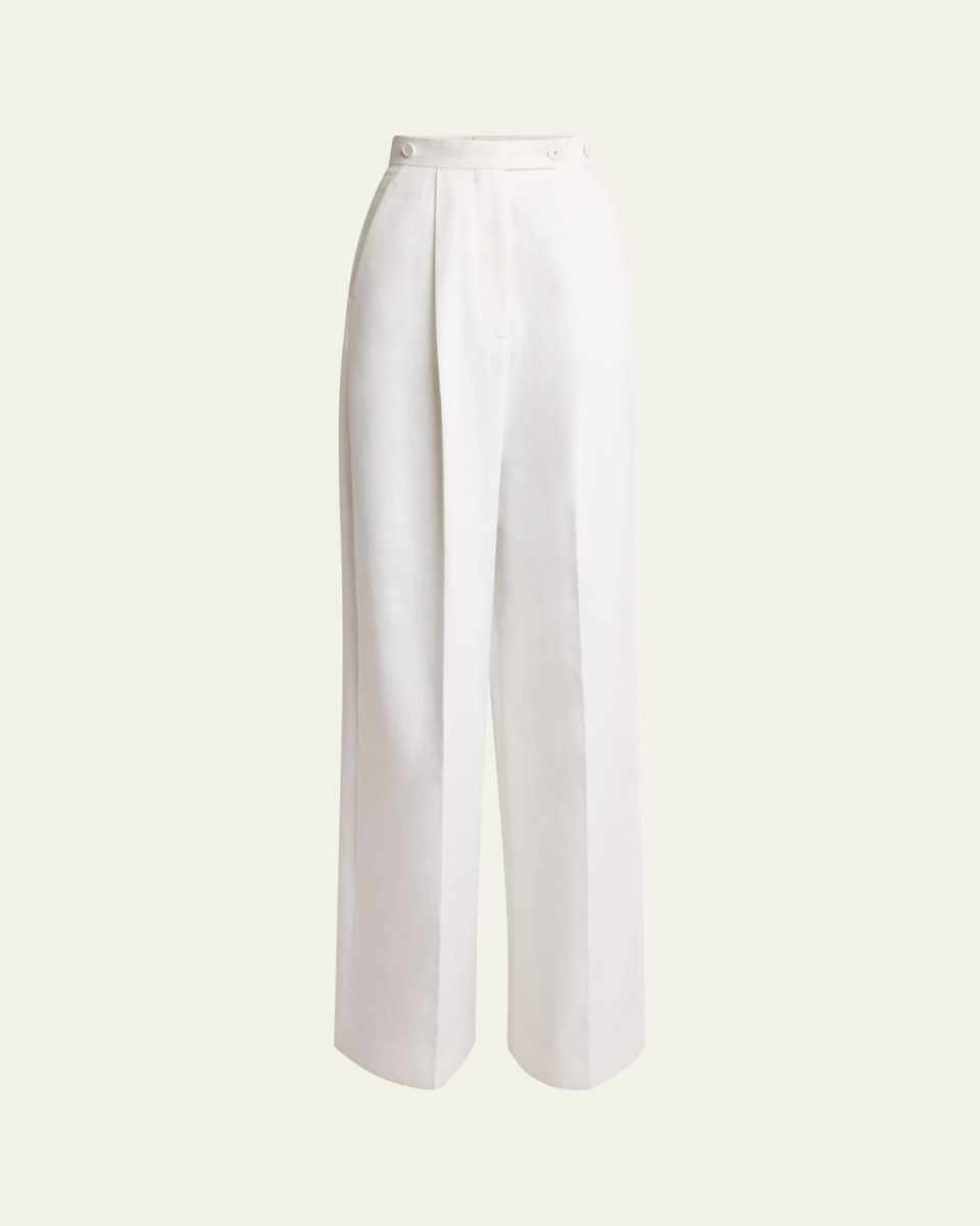 Pleated Wide Leg Trousers